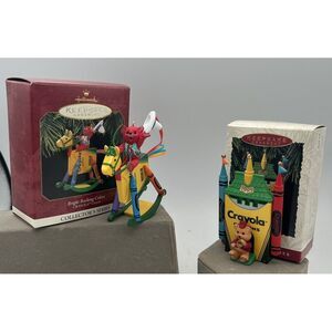 Hallmark Ornaments Crayola Crayon Bright Rocking Colors & Bright Shining Castle